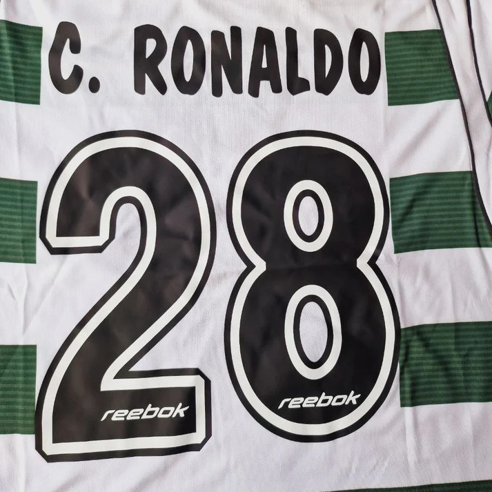 Parte traseira da camisola Sporting Manga Comprida Retro 2001/03