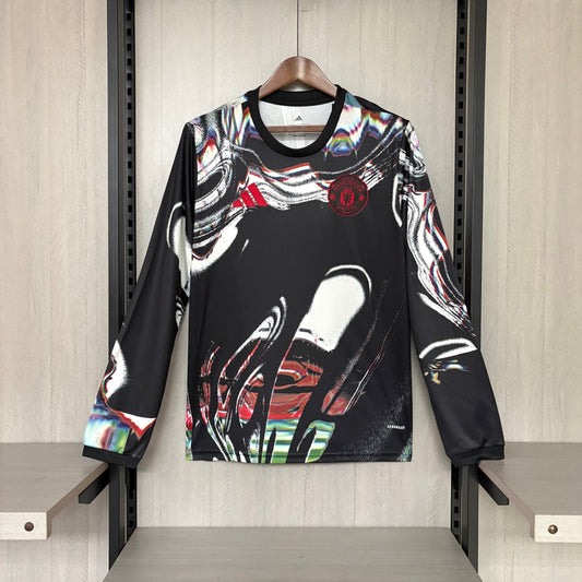 CAMISOLA MANCHESTER UNITED PRÉ JOGO 2026/27 - MANGA LONGA