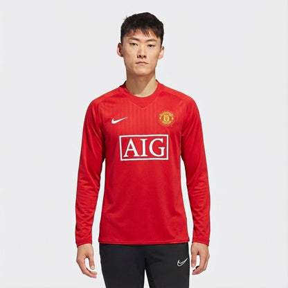 Camisola Retrô Manchester United 2007/08 I Manga Longa