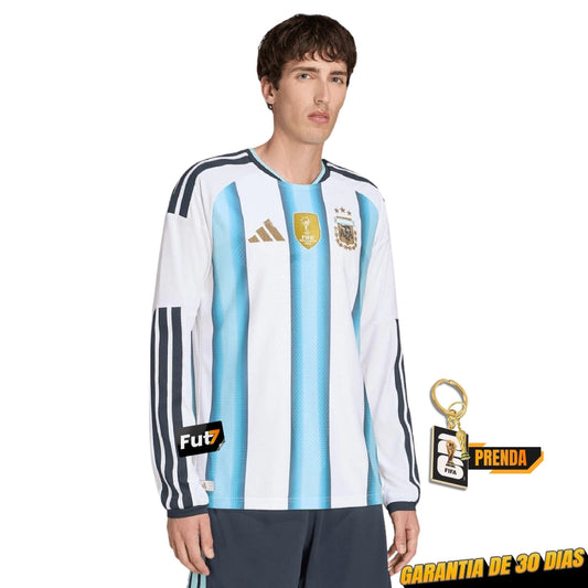 CAMISOLA ARGENTINA PRINCIPAL MUNDIAL 2026 AUTHENTIC MANGA LONGA