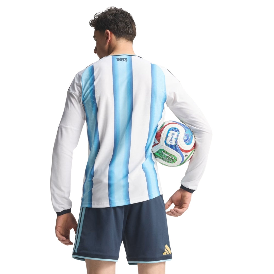 CAMISOLA ARGENTINA PRINCIPAL MUNDIAL 2026 AUTHENTIC MANGA LONGA