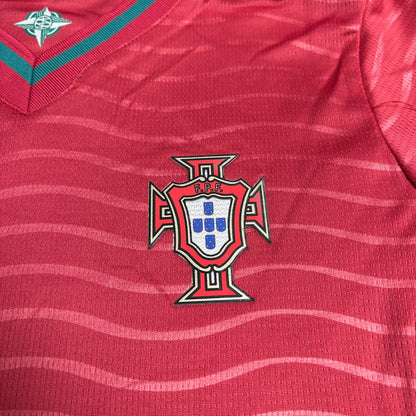 KIT DE CRIANÇA MANGA LONGA Seleção de Portugal principal - vermelha