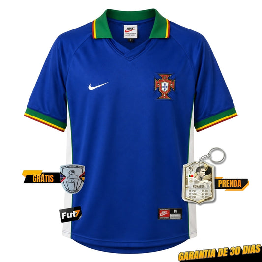Camisola Portugal Retrô Azul 1998