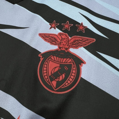 Camisola Benfica Retro Terceira Cinza e Preta 2021/22