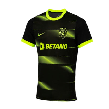 CAMISOLA ALTERNATIVA 2022/23 PRETA E VERDE RETRO