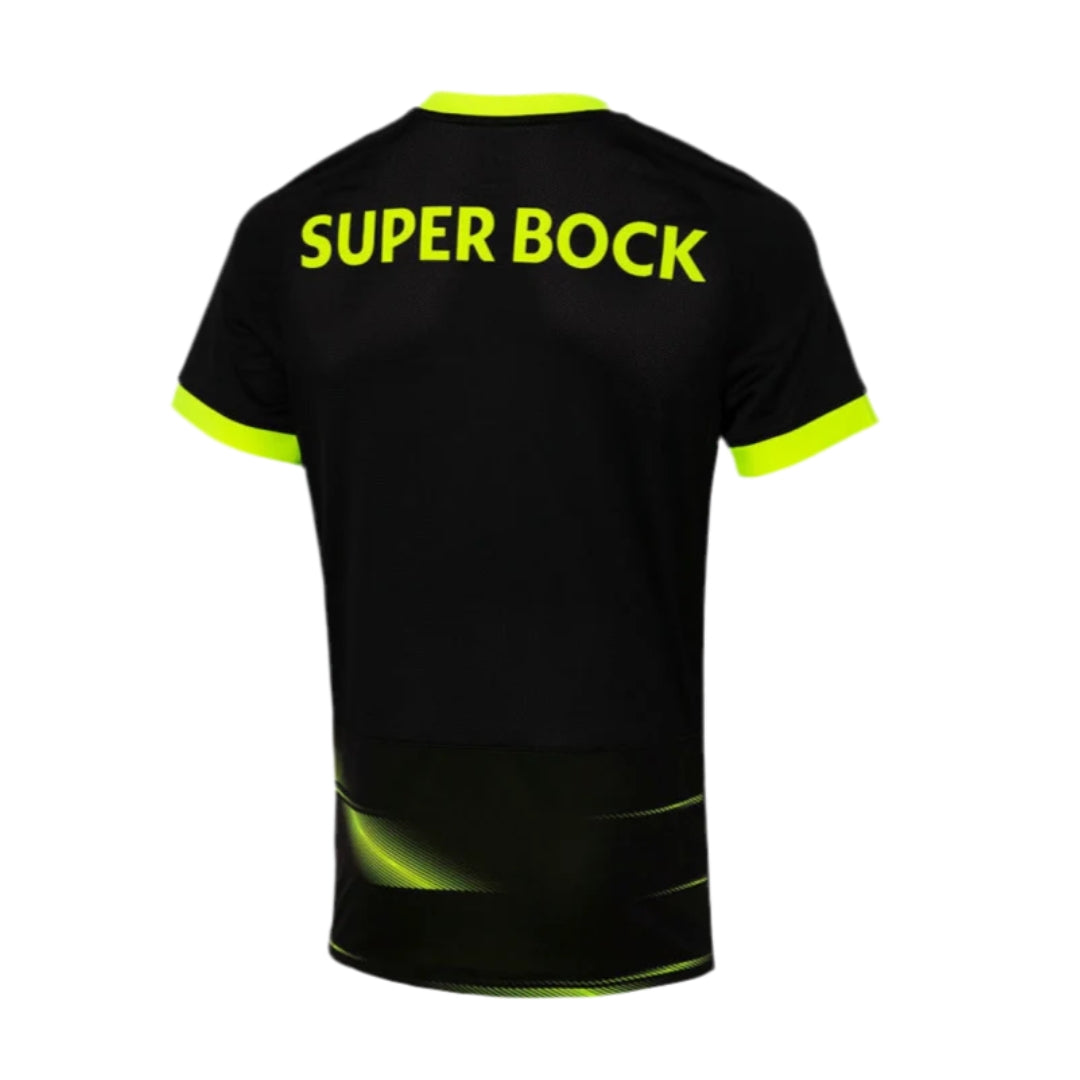 CAMISOLA ALTERNATIVA 2022/23 PRETA E VERDE RETRO