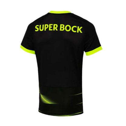 CAMISOLA ALTERNATIVA 2022/23 PRETA E VERDE RETRO