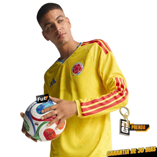 CAMISOLA COLOMBIA PRINCIPAL MUNDIAL 2026 MANGA LONGA AUTHENTIC