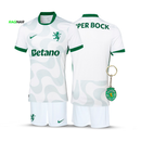 Conjunto Infantil Sporting Alternativa Branca 2025/26 - LANÇAMENTO! 🔥💚