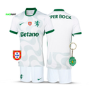 Conjunto Infantil Sporting Alternativa Branca 2025/26 - LANÇAMENTO! 🔥💚