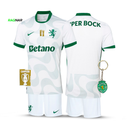 Conjunto Infantil Sporting Alternativa Branca 2025/26 - LANÇAMENTO! 🔥💚