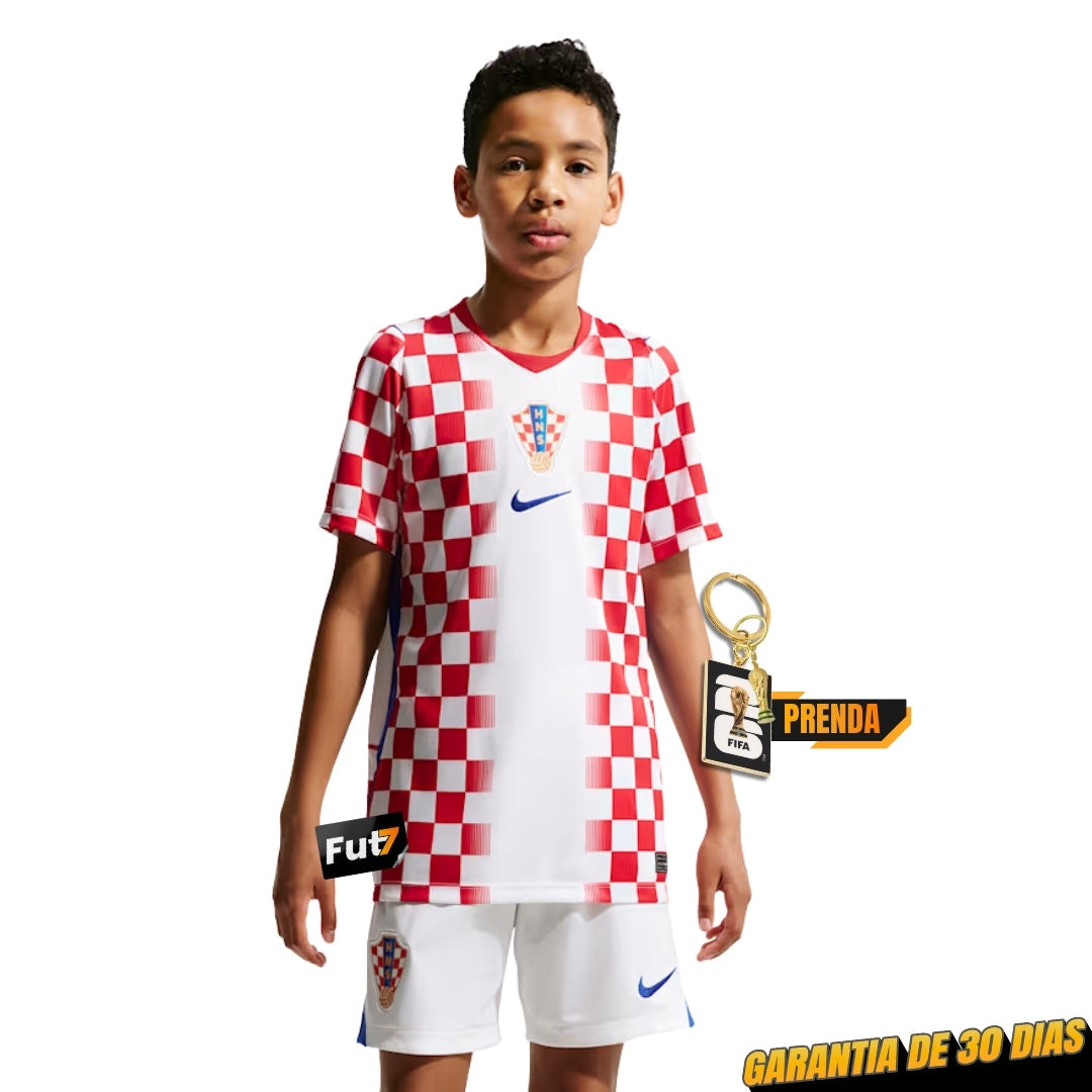 KIT DE CRIANÇA CROÁCIA PRINCIPAL MUNDIAL 2026
