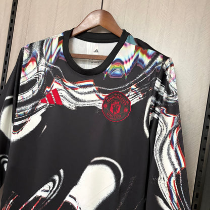 Camisola Manchester United Pré Jogo 2026/27 - MANGA LONGA