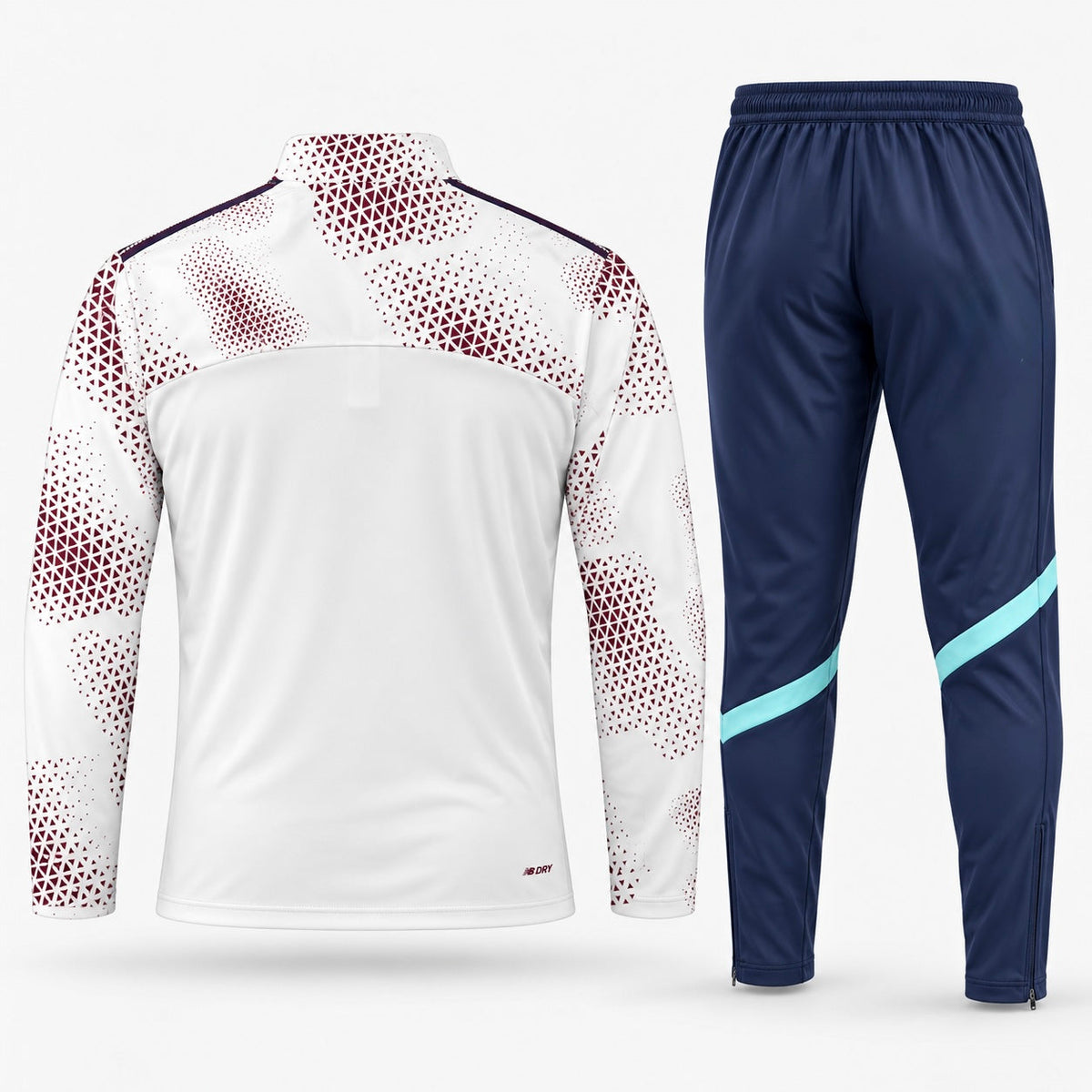 Training 26/27 Half-Zip Tracksuit - White & Blue