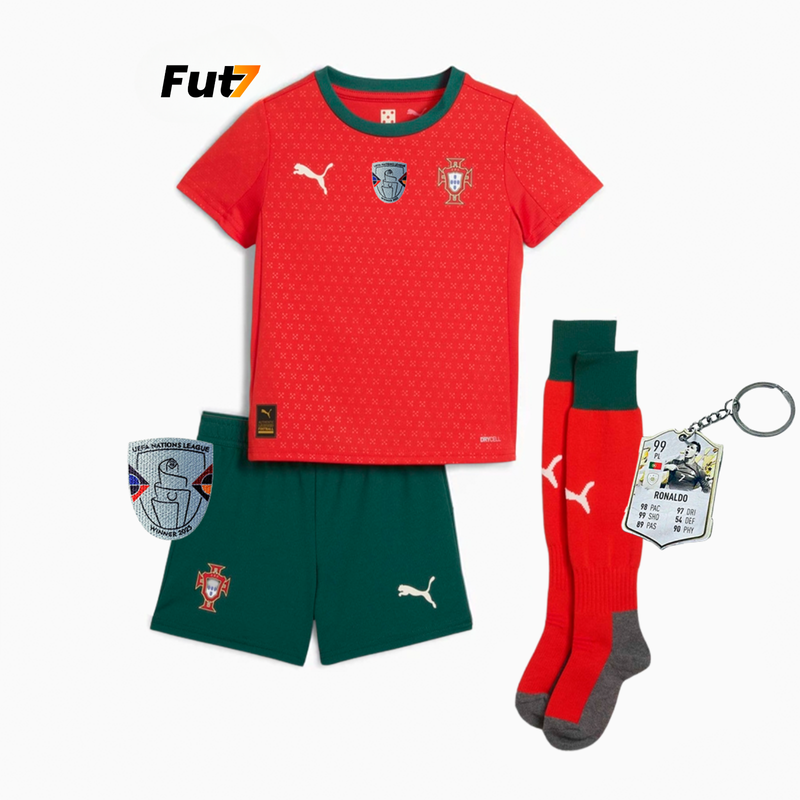 Conjunto Infantil Portugal Principal 2025/26 - LANÇAMENTO! 🔥🇵🇹