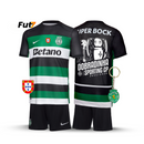 Conjunto Infantil Sporting Principal DOBRADINHA 2024/25 - MODELO EXCLUSIVO! 🦁🏆🏆