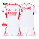 Conjunto Infantil Benfica Alternativa Branca 2025/26 - ÚLTIMAS UNIDADES! 🔥🦅
