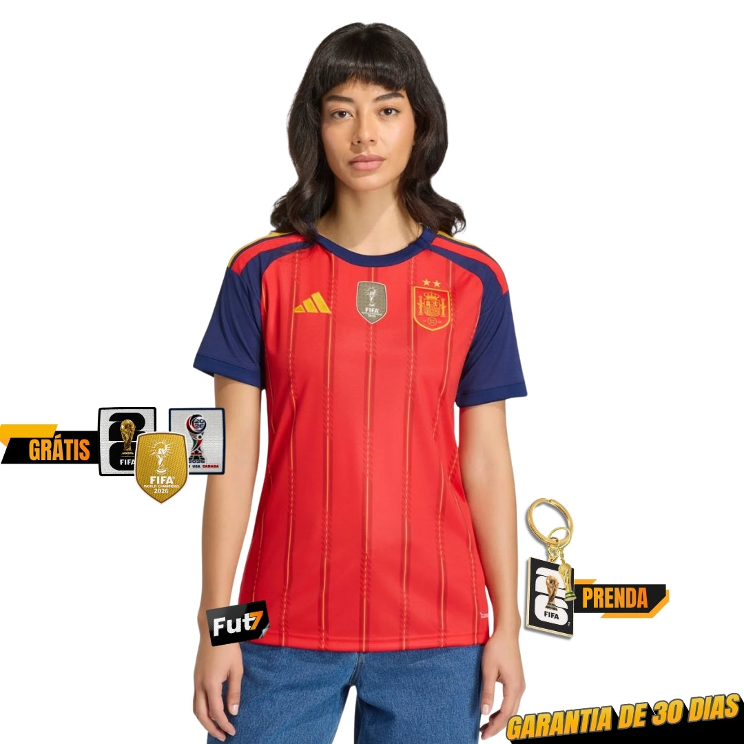 CAMISOLA ESPANHA PRINCIPAL MUNDIAL 2026 MULHER