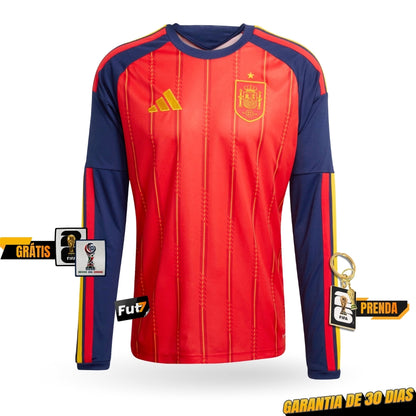 CAMISOLA ESPANHA PRINCIPAL MUNDIAL 2026 MANGA LONGA