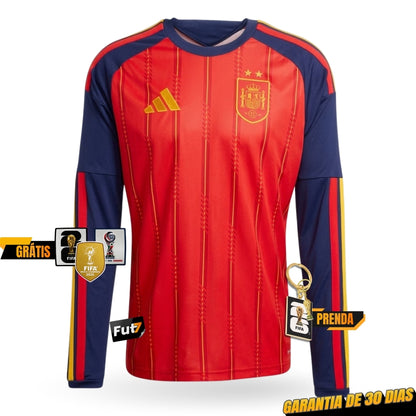 CAMISOLA ESPANHA PRINCIPAL MUNDIAL 2026 MANGA LONGA