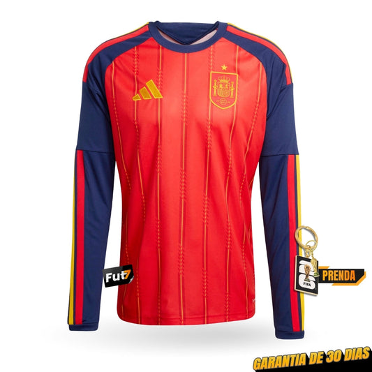 CAMISOLA ESPANHA PRINCIPAL MUNDIAL 2026 MANGA LONGA