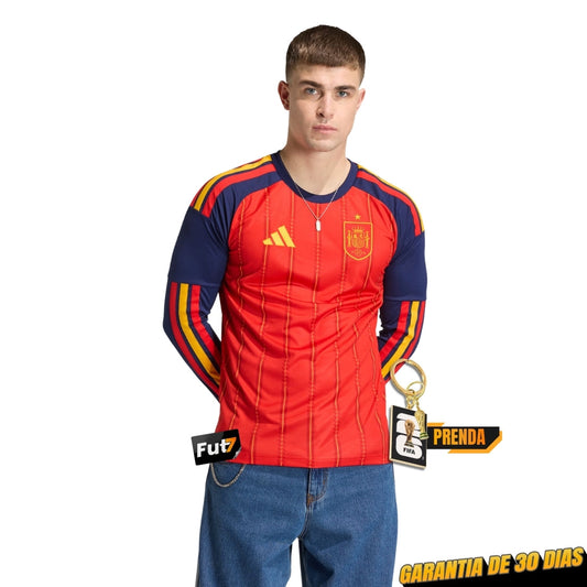 CAMISOLA ESPANHA PRINCIPAL MUNDIAL 2026 AUTHENTIC MANGA LARGA