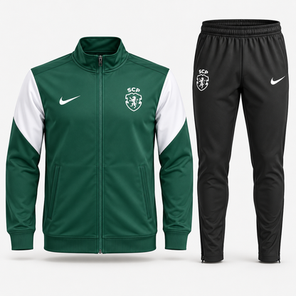 “Green, White & Black Full Zip” - Training 26/27 Tracksuit