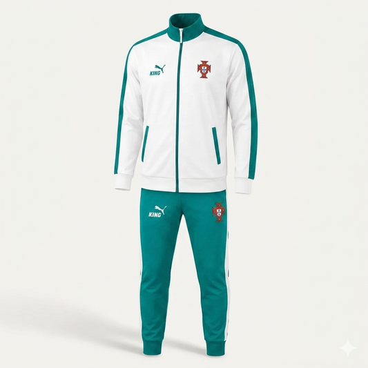 Fato de Treino Seleção de Portugal king cor branco e verde 2026/27