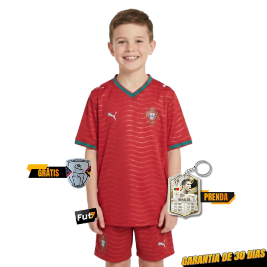 KIT DE CRIANÇA SELEÇÃO PORTUGAL PRINCIPAL MUNDIAL 2026