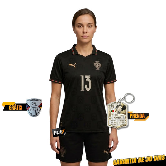 CAMISOLA SELEÇÃO PORTUGAL EDIÇÃO ESPECIAL PANTERA NEGRA EUSÉBIO 26/27 MULHER