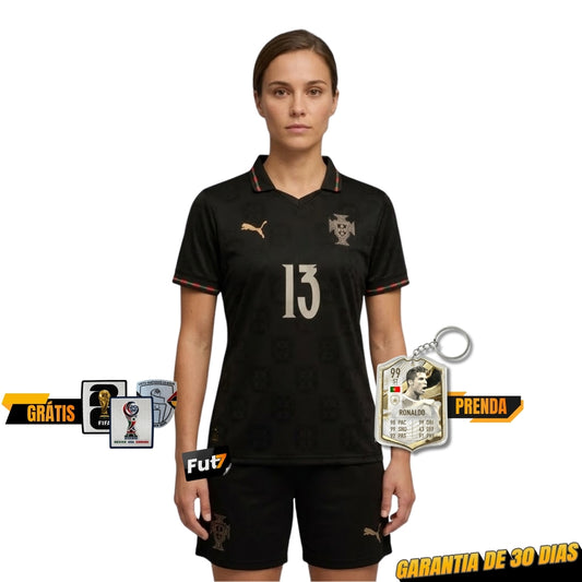 CAMISOLA SELEÇÃO PORTUGAL EDIÇÃO ESPECIAL PANTERA NEGRA EUSÉBIO 26/27 MULHER