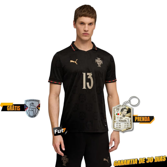 CAMISOLA SELEÇÃO PORTUGAL EDIÇÃO ESPECIAL PANTERA NEGRA EUSÉBIO 26/27 AUTHENTIC
