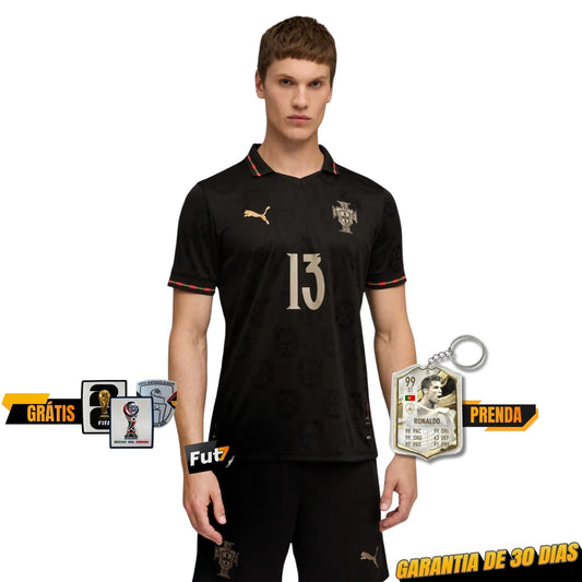 CAMISOLA SELEÇÃO PORTUGAL EDIÇÃO ESPECIAL PANTERA NEGRA EUSÉBIO 26/27 AUTHENTIC