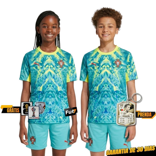KIT DE CRIANÇA SELEÇÃO PORTUGAL ALTERNATIVA GUARDA-REDES MUNDIAL 2026