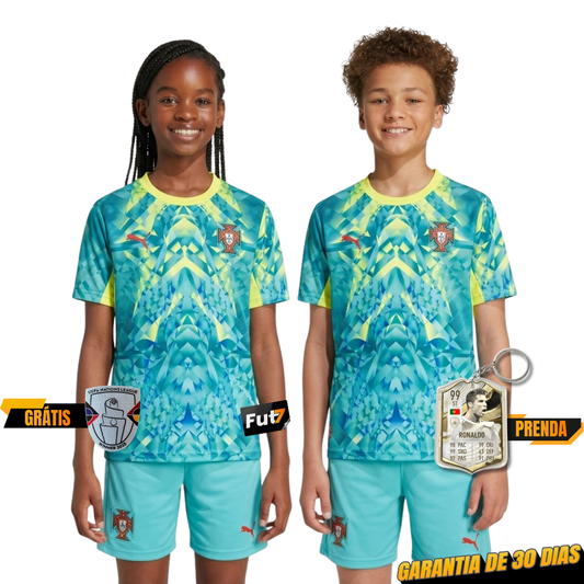 KIT DE CRIANÇA SELEÇÃO PORTUGAL ALTERNATIVA GUARDA-REDES MUNDIAL 2026