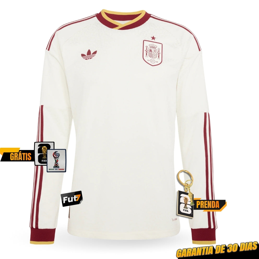 CAMISOLA ESPANHA ALTERNATIVA MUNDIAL 2026 MANGA LONGA