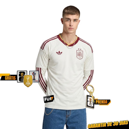 CAMISOLA ESPANHA ALTERNATIVA MUNDIAL 2026 AUTHENTIC MANGA LONGA