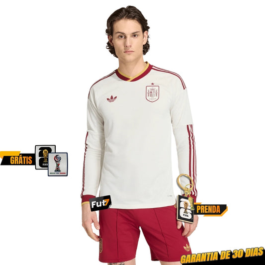 CAMISOLA ESPANHA ALTERNATIVA MUNDIAL 2026 AUTHENTIC MANGA LONGA