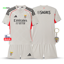 Conjunto Infantil Benfica Alternativa Bege 2025/26 - ÚLTIMAS UNIDADES! 🔥🦅