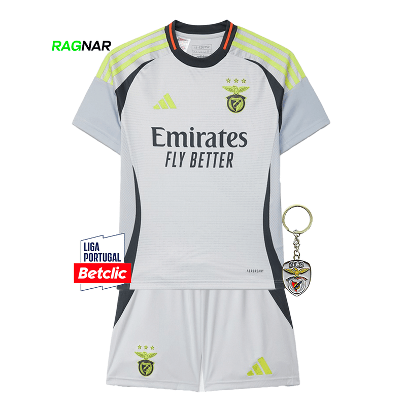 Conjunto Infantil Benfica Terceiro 2024/25 - ÚLTIMAS UNIDADES! 🔥🦅
