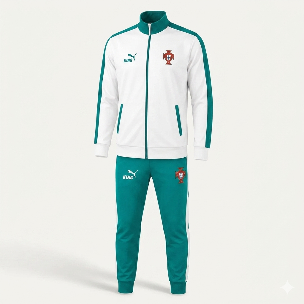 “King White & Green” - Training 26/27 Tracksuit