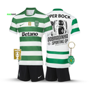 Conjunto Infantil Sporting Principal DOBRADINHA 2025/26 - LANÇAMENTO! 🦁🏆🏆